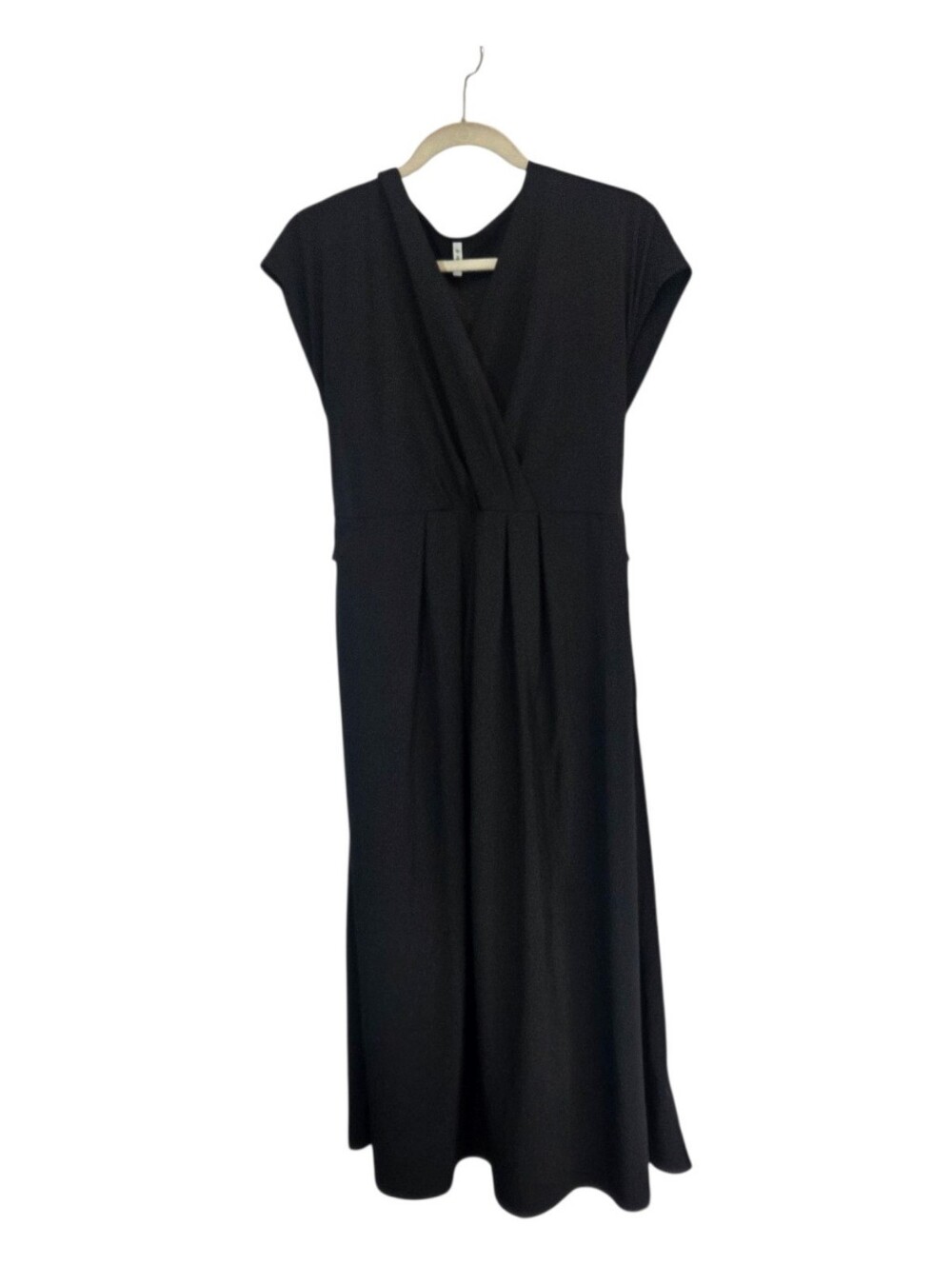 Halara Black V Neck Tie Waist Maxi Breezeful Maxi Dress Large NWT